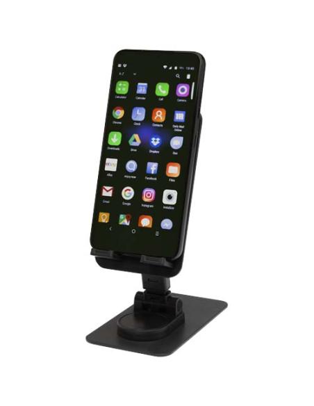 Soporte para teléfono plegable de plástico reciclado con soporte metálico para escritorio N09764421