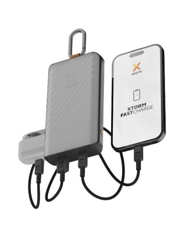 Batería externa solar de 10 000 mAh y 15 W con luz N48974421