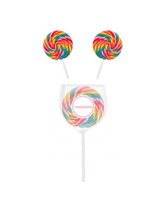 Piruleta Iris Multicolor Redonda Personalizada | Desde 0,65 € | nosolodulce