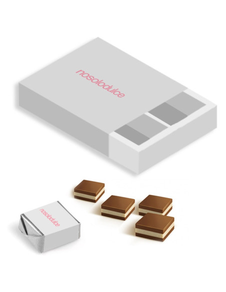 Caja con 4 Bombones Cortados Personalizados | Desde 4,75 € | nosolodulce
