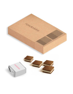 Caja kraft con 4 Bombones Cortados Personalizados | Desde 4,75 € | nosolodulce