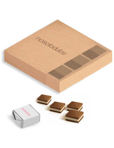 Caja kraft con 9 Bombones Cortados Personalizados | Desde 7,00 € | nosolodulce