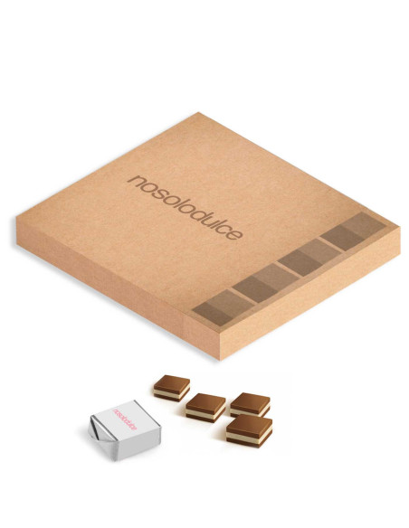 Caja kraft con 16 Bombones Cortados Personalizados | Desde 10,75 € | nosolodulce