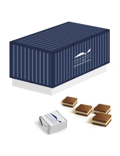 Caja Contenedor con 72 Bombones Cortados Personalizados | Desde 43,75 € | nosolodulce