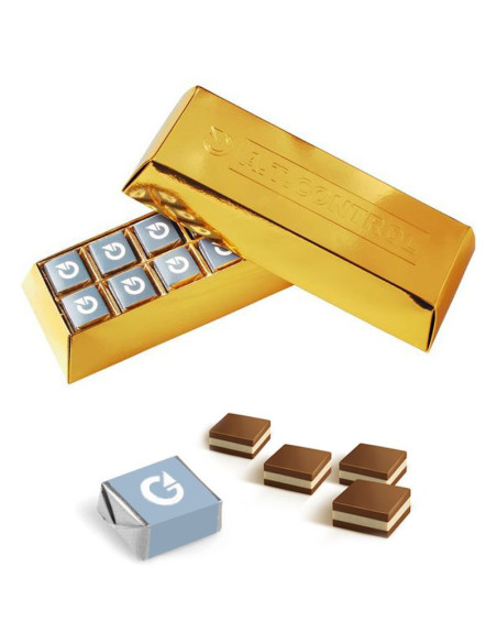 Lingote Pequeño con 12/24 Bombones Cortados Personalizados | Desde 12,63 € | nosolodulce