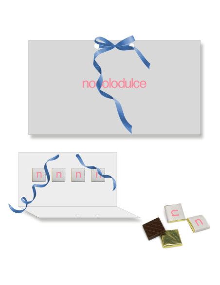 Tarjeta Postal con 4 Napolitanas de Chocolate Personalizada | Desde 2,30 € | nosolodulce