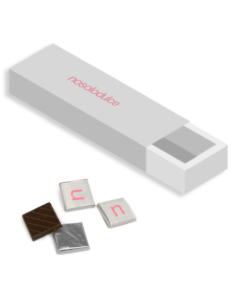 Caja Alargada con 4/8/16 Napolitanas de Chocolate Personalizada | Desde 3,00 € | nosolodulce