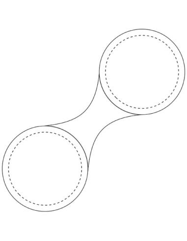 Imán redondo pequeñ de PVC reflectante M-10 RFX™ N10130RP1