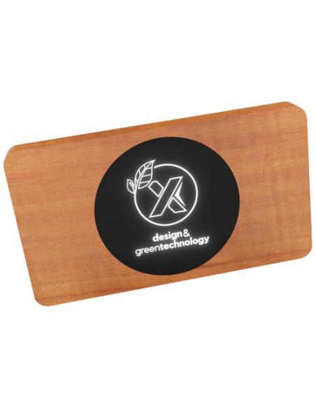 Batería externa inalámbrica de madera de 5000 mAh luminosa N17360XP1