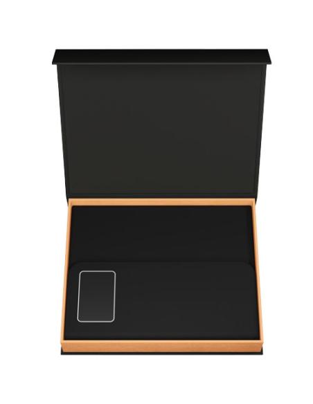 Libreta A5 con batería externa inalámbrica de 5 W y 4000 mAh y logotipo retroiluminado N09570XP1