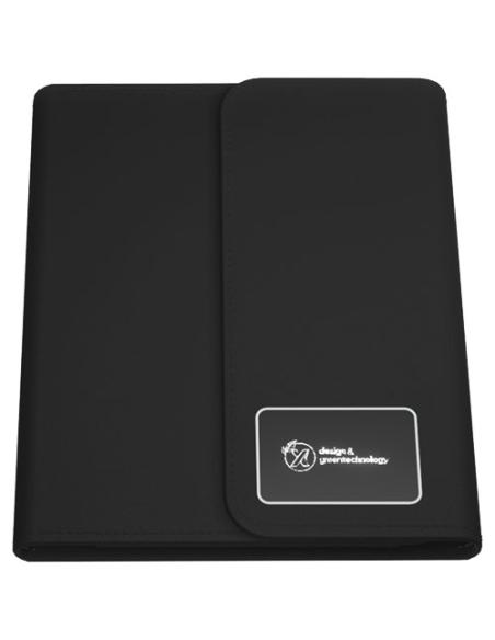 Libreta A5 con batería externa inalámbrica de 5 W y 4000 mAh y logotipo retroiluminado N09570XP1