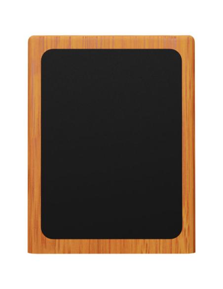 Soporte para lápices de madera con logotipo retroiluminado y doble salida USB N17770XP1