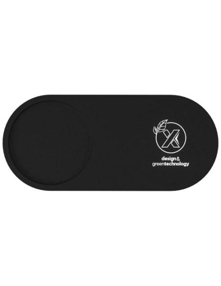 Base de carga inalámbrica con logotipo retroiluminado de 10 W y soporte para lápices de bambú N17870XP1