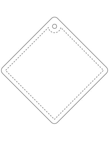 Colgante de PVC reflectante en forma de diamante pequeño H-09 N10280RP1