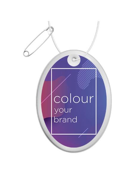 Colgante de PVC reflectante ovalado H-12 N10201RP1