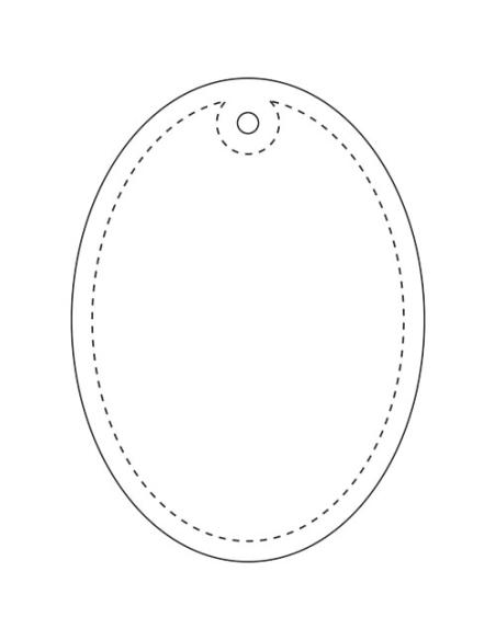 Colgante de PVC reflectante ovalado H-12 N31201RP1