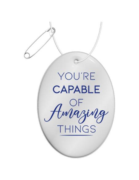 Colgante de TPU reflectante ovalado H-12 N10301RP1