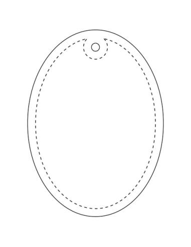 Colgante de TPU reflectante ovalado H-12 N10301RP1