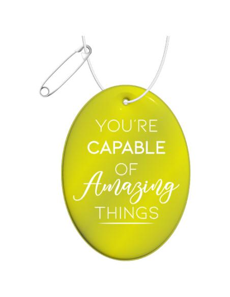 Colgante de TPU reflectante ovalado H-12 N31301RP1