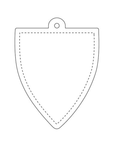 Colgante de TPU reflectante en forma de placa H-12 N10501RP1