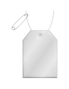 Colgante de PVC reflectante en forma de etiqueta H-12 N10601RP1
