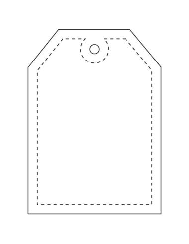 Colgante de PVC reflectante en forma de etiqueta H-12 N31601RP1