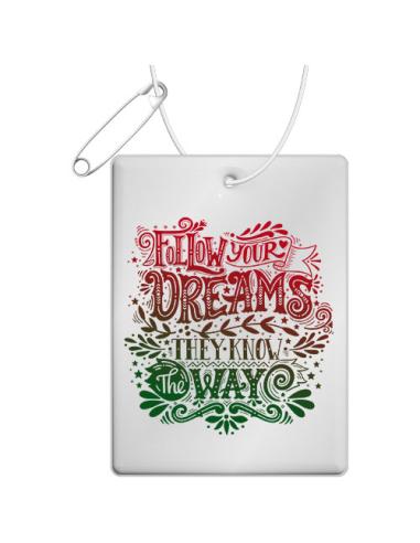 Colgante de PVC reflectante rectangular grande H-12 N10801RP1