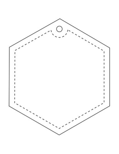 Colgante de PVC reflectante hexagonal H-12 N10011RP1