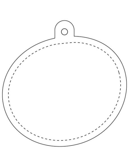 Colgante de PVC reflectante ovalado H-09 N10680RP1