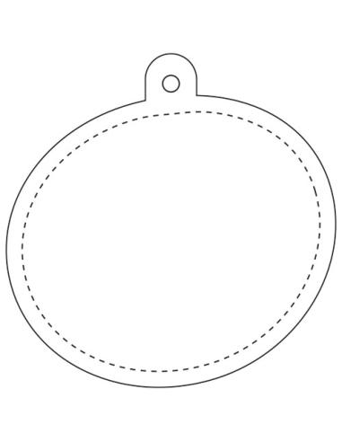 Colgante de PVC reflectante ovalado H-09 N31680RP1
