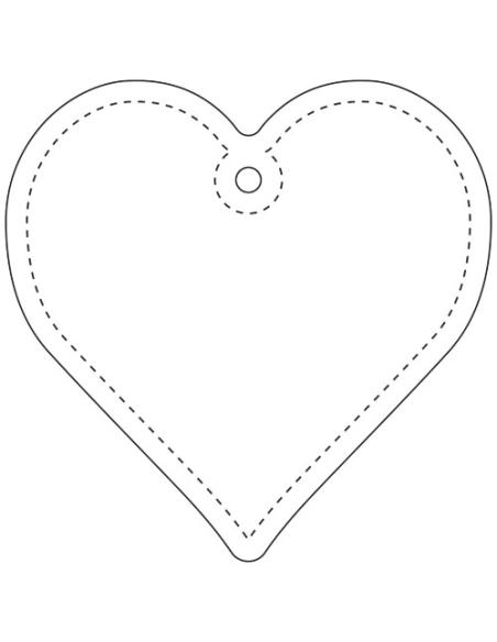 Colgante de TPU reflectante en forma de corazón H-09 N10190RP1