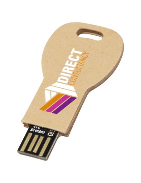 Memoria USB 2.0 de papel reciclado con forma de llave ND60005Z1