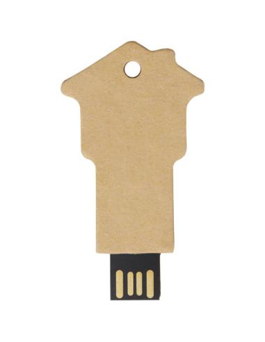 Memoria USB 2.0 de papel reciclado en forma de casa ND60105Z1