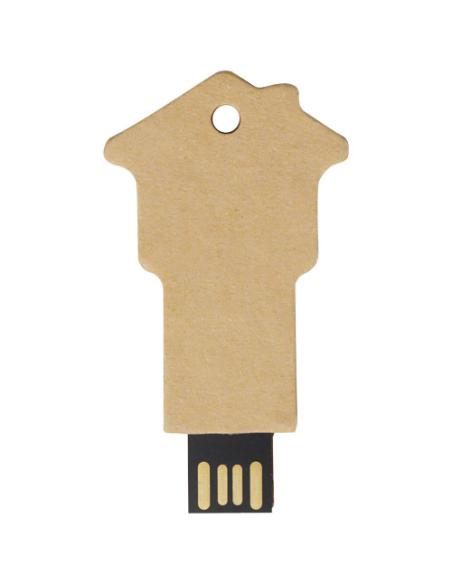 Memoria USB 2.0 de papel reciclado en forma de casa ND60105Z1