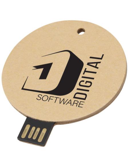 Memoria USB 2.0 de papel reciclado redonda NF60205Z1