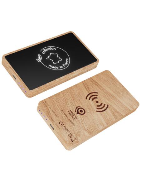 Batería externa inalámbrica de madera de 5000 mAh N07521XP1
