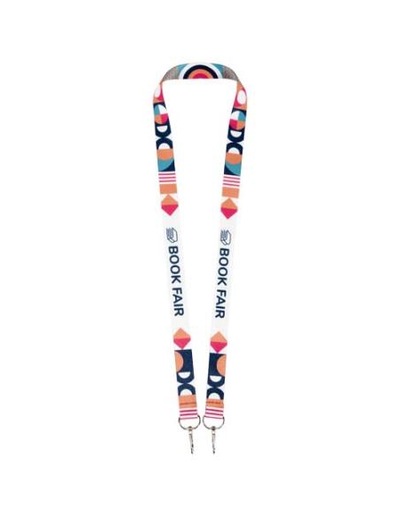 Leia lanyard de RPET en sublimación con 2 mosquetones NC1011LP1