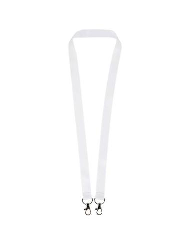 Leia lanyard de RPET en sublimación con 2 mosquetones NC1011LP1