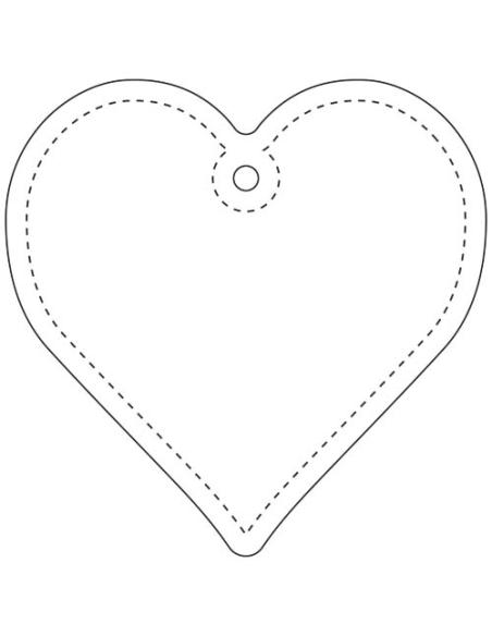 Colgante ligero de PVC reflectante en forma de corazón N31431RP1