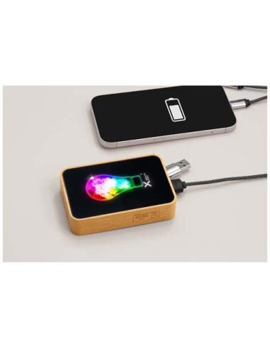 Batería externa de bambú de 10 000 mAh N09712XP1