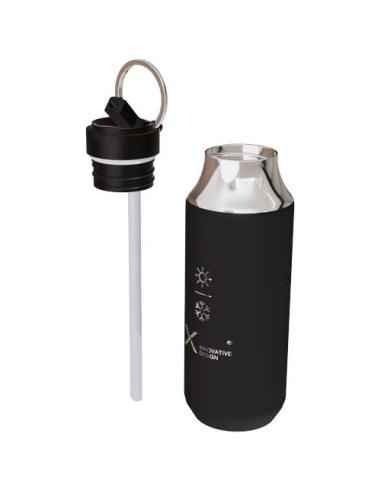 Botella de 500 ml de acero inoxidable con aislamiento y pajita N09522XP1