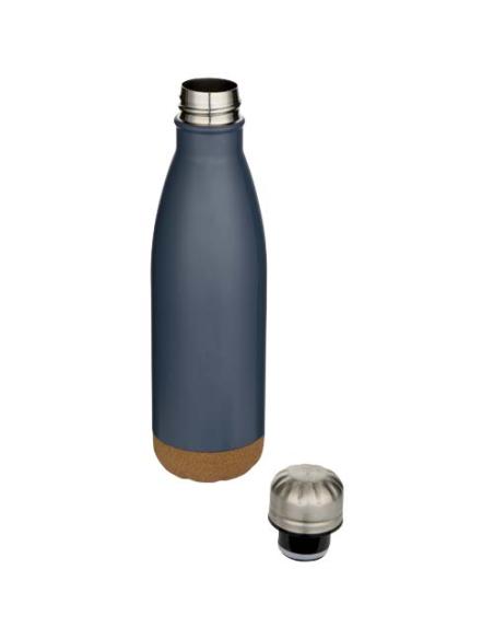 Botella de 500 ml de acero inoxidable con aislamiento y doble pared con detalles de corcho N55298001