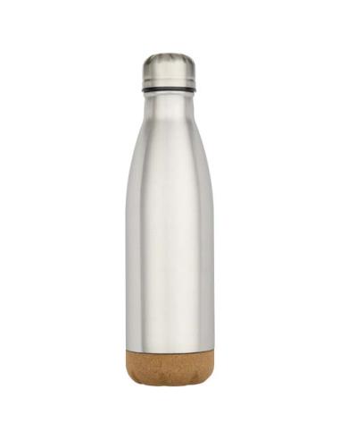 Botella de 500 ml de acero inoxidable con aislamiento y doble pared con detalles de corcho N18298001