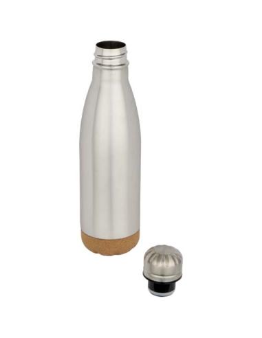 Botella de 500 ml de acero inoxidable con aislamiento y doble pared con detalles de corcho N18298001