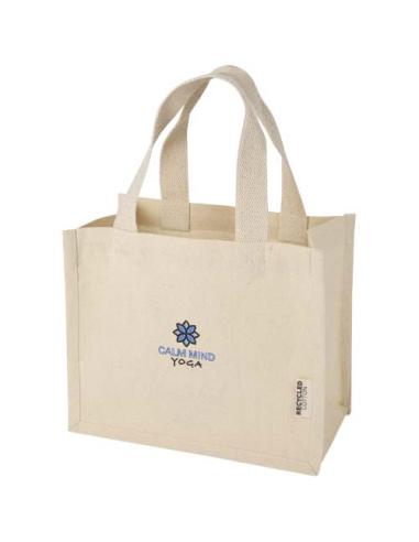 Bolsa Tote con fuelle mini de algodón reciclado GRS de 220 g/m² de 9 l N60787021