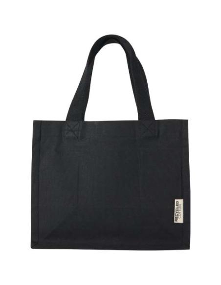 Bolsa Tote con fuelle mini de algodón reciclado GRS de 220 g/m² de 9 l N09787021