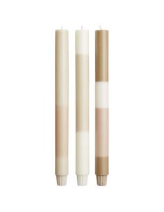 Velas de piedra caliza en capas - set de 3 N20624621 2