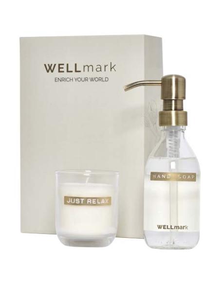 Dispensador de jabón de manos de 250 ml y juego de velas aromáticas de 150 g con fragancia de lino fresco N10604621