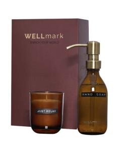 Dispensador de jabón de manos de 250 ml y juego de velas aromáticas de 150 g con fragancia de lino fresco N10604621