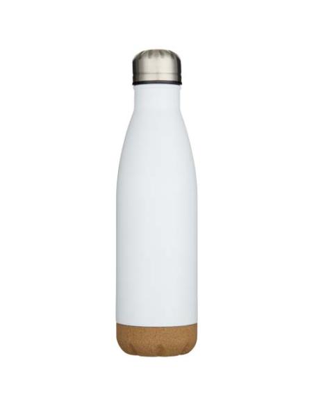 Botella de 500 ml de acero inoxidable con aislamiento y doble pared con detalles de corcho N10298001